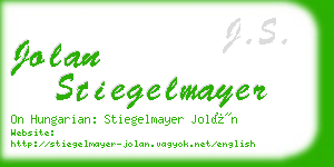 jolan stiegelmayer business card